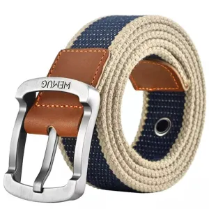 3.5cm/1.4" Woven Canvas Alloy Belt