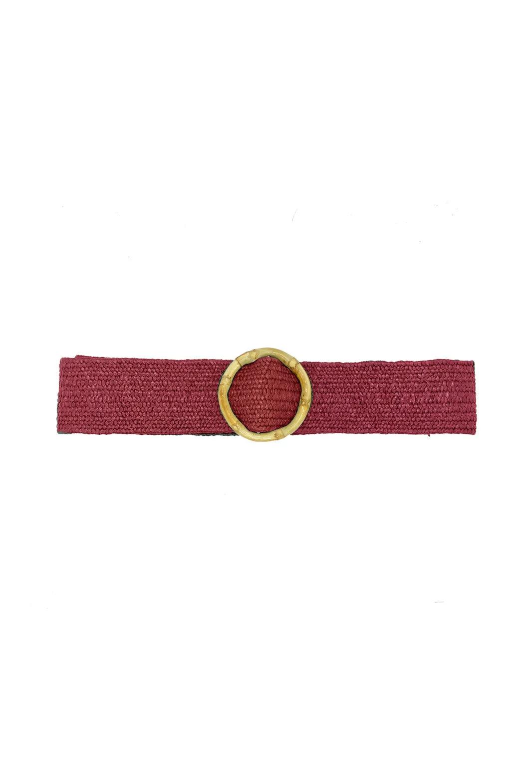 Bamboo Buckle Stretch Belt - Red