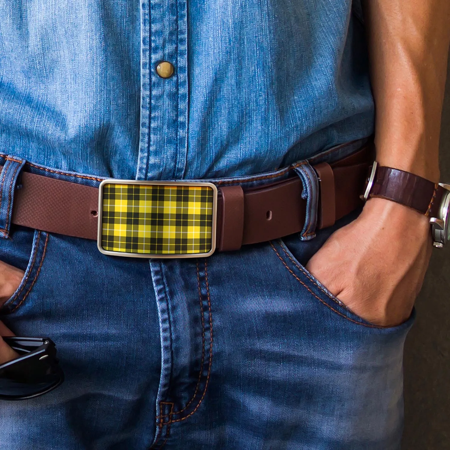 Barclay Dress Modern Tartan Belt Buckles