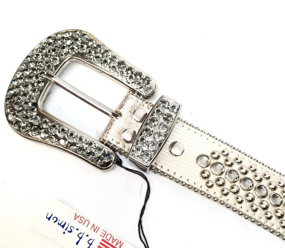 b.b. Simon Silver Lizard Crystal Belt