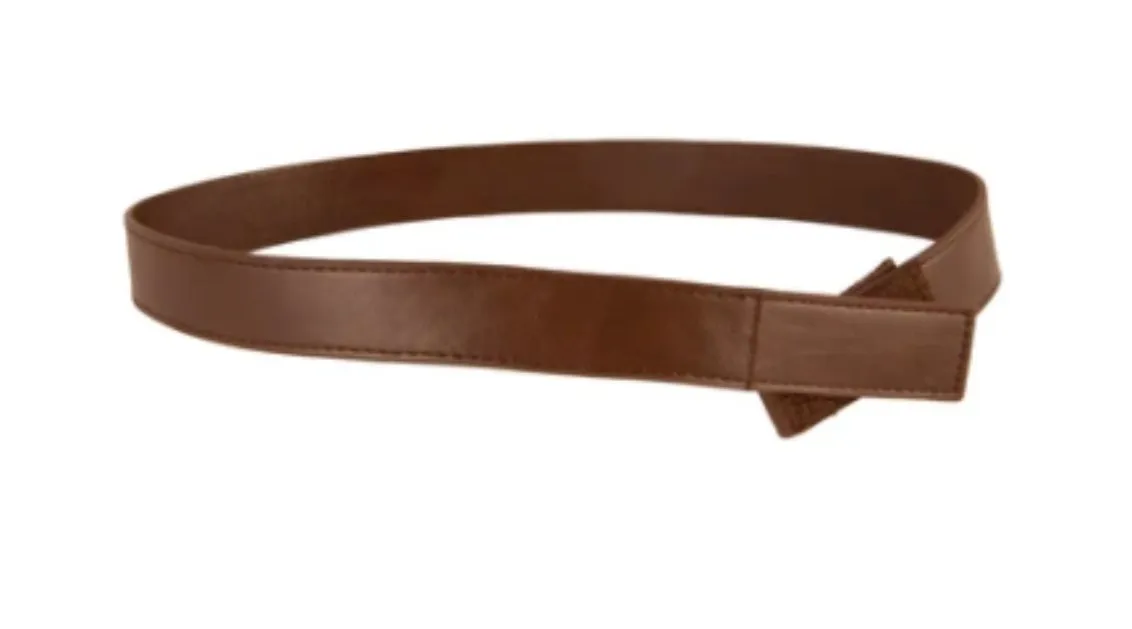 Brown Leather Velcro Closure Myself Belt