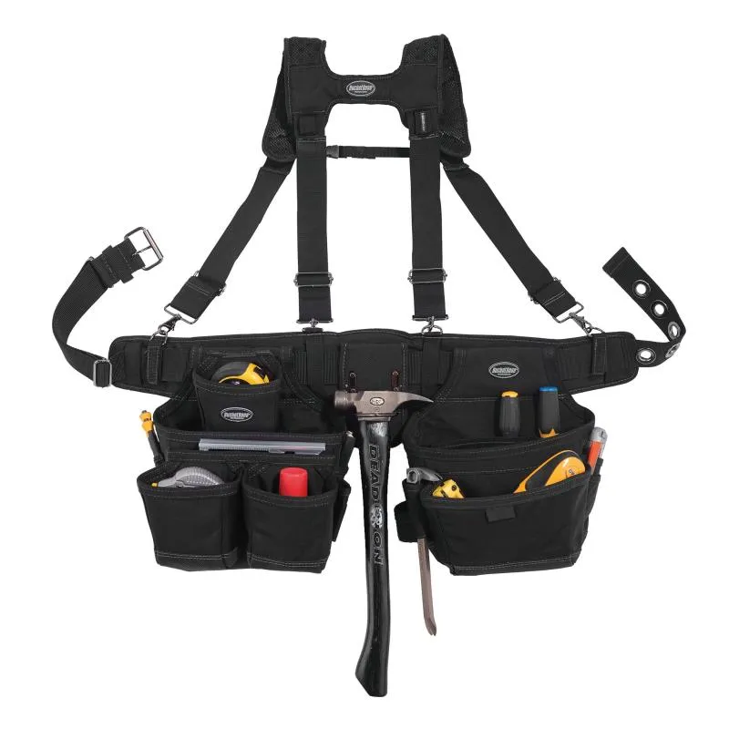 Bucket Boss 57100 Ballistic Tool Belt with Suspenders.