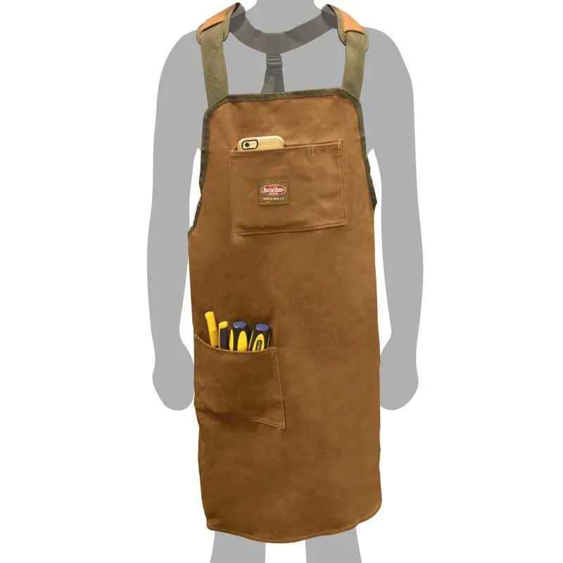 Bucket Boss 80300 SuperShop Apron, 52 in Waist, Fabric, Brown/Green, 2 -Pocket