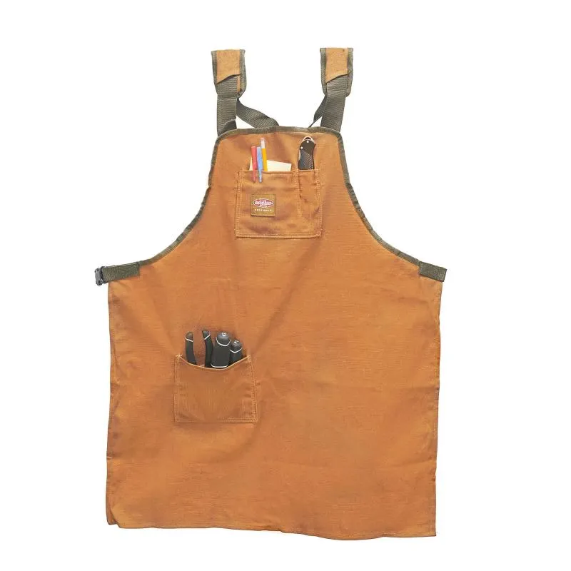 Bucket Boss 80300 SuperShop Apron, 52 in Waist, Fabric, Brown/Green, 2 -Pocket