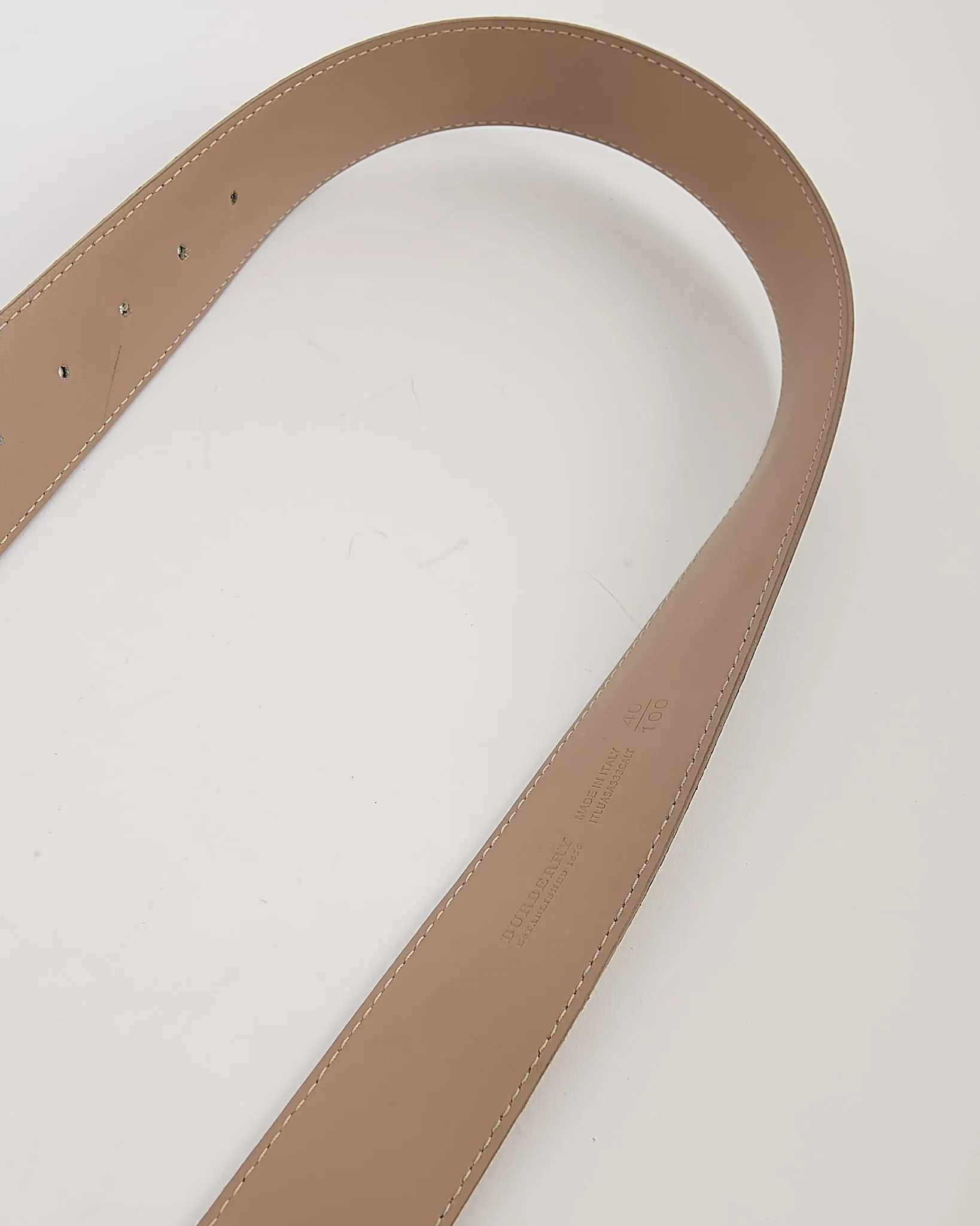 Burberry Beige Nova Check Canvas Belt - 40/100