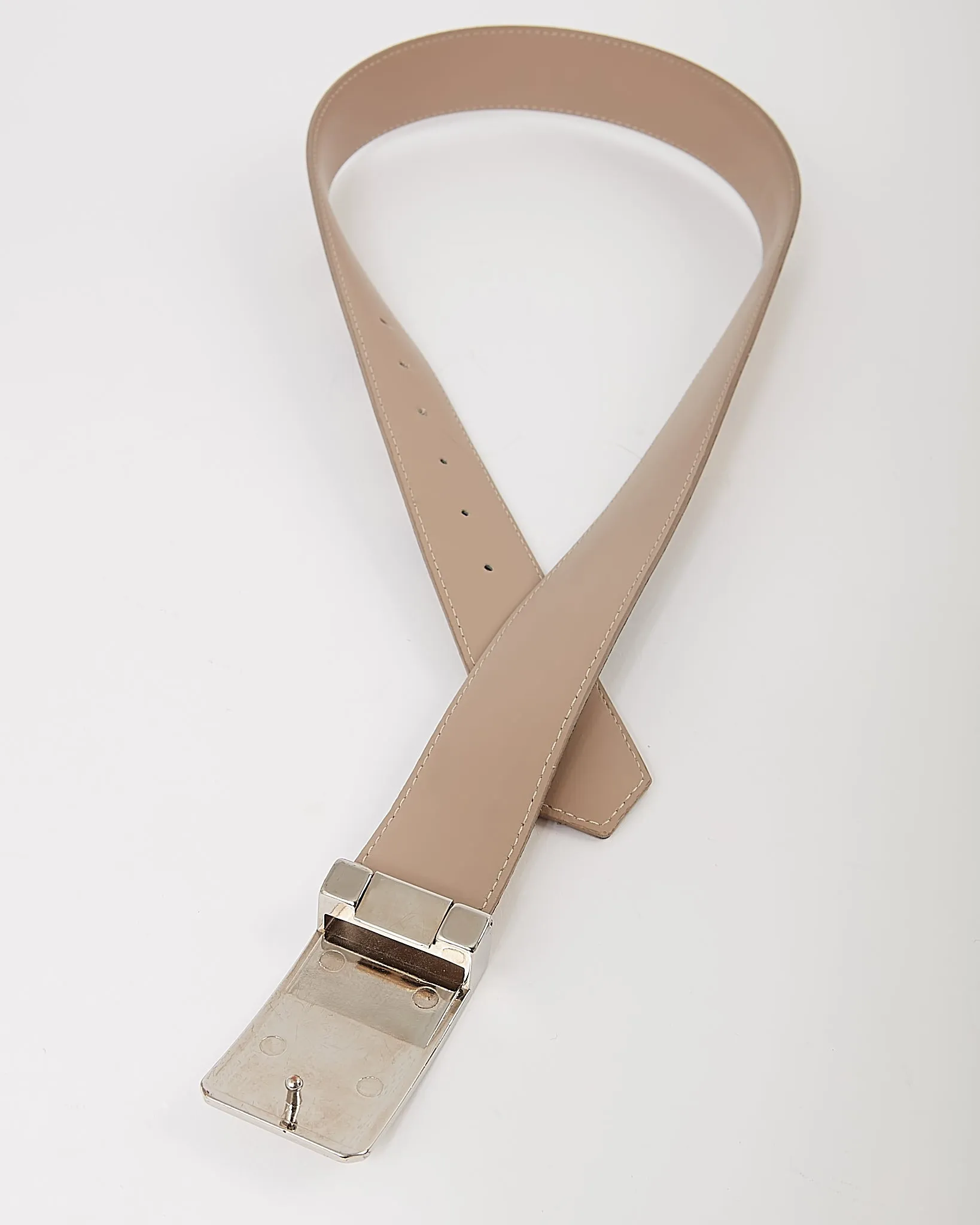 Burberry Beige Nova Check Canvas Belt - 40/100