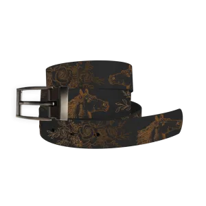 C4 Fillie Floral Belt w/ Polished Onyx Buckle