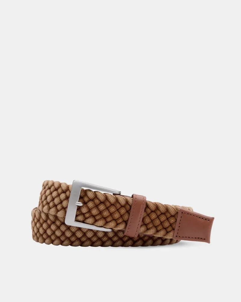 Cloth Braid Belt in Tan