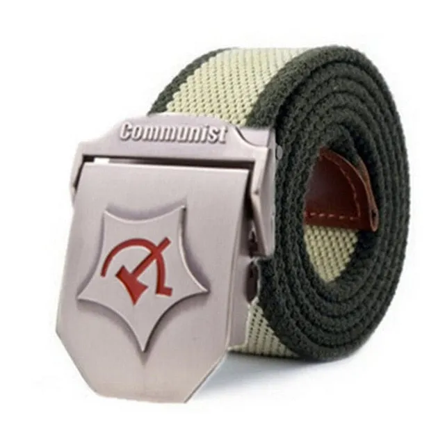 Communist Design Military Thick Canvas Belt