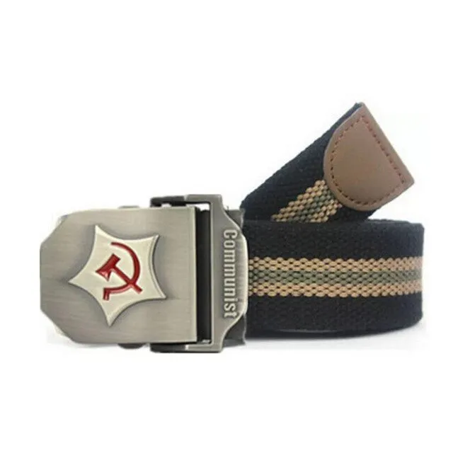 Communist Design Military Thick Canvas Belt