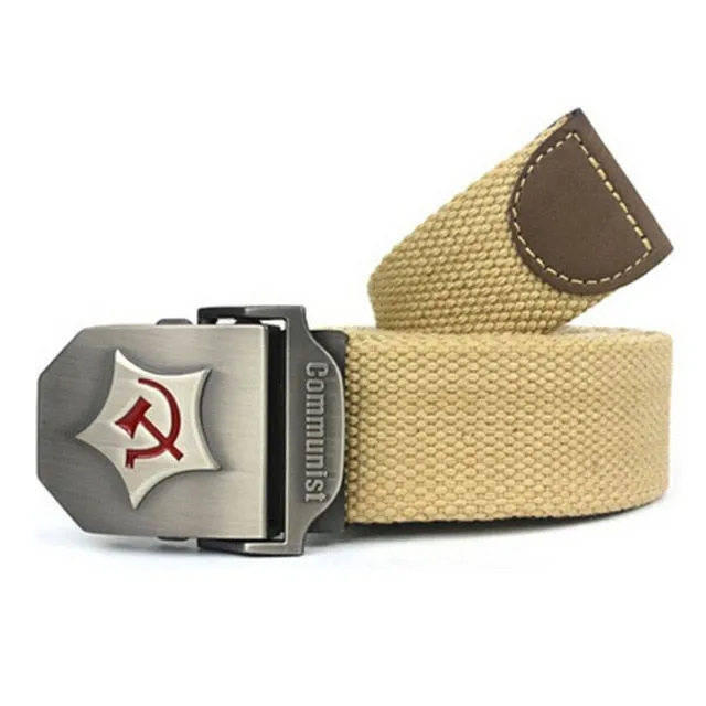 Communist Design Military Thick Canvas Belt