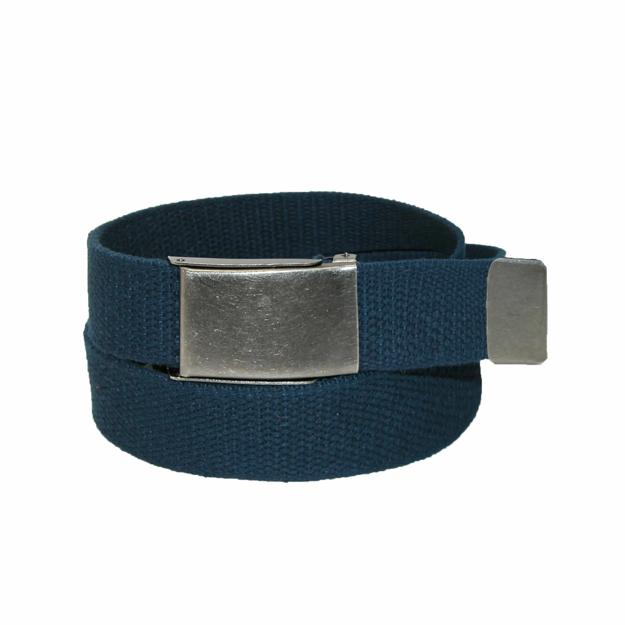 CTM® Men's Big & Tall Fabric Belt with Nickel Flip Top Buckle