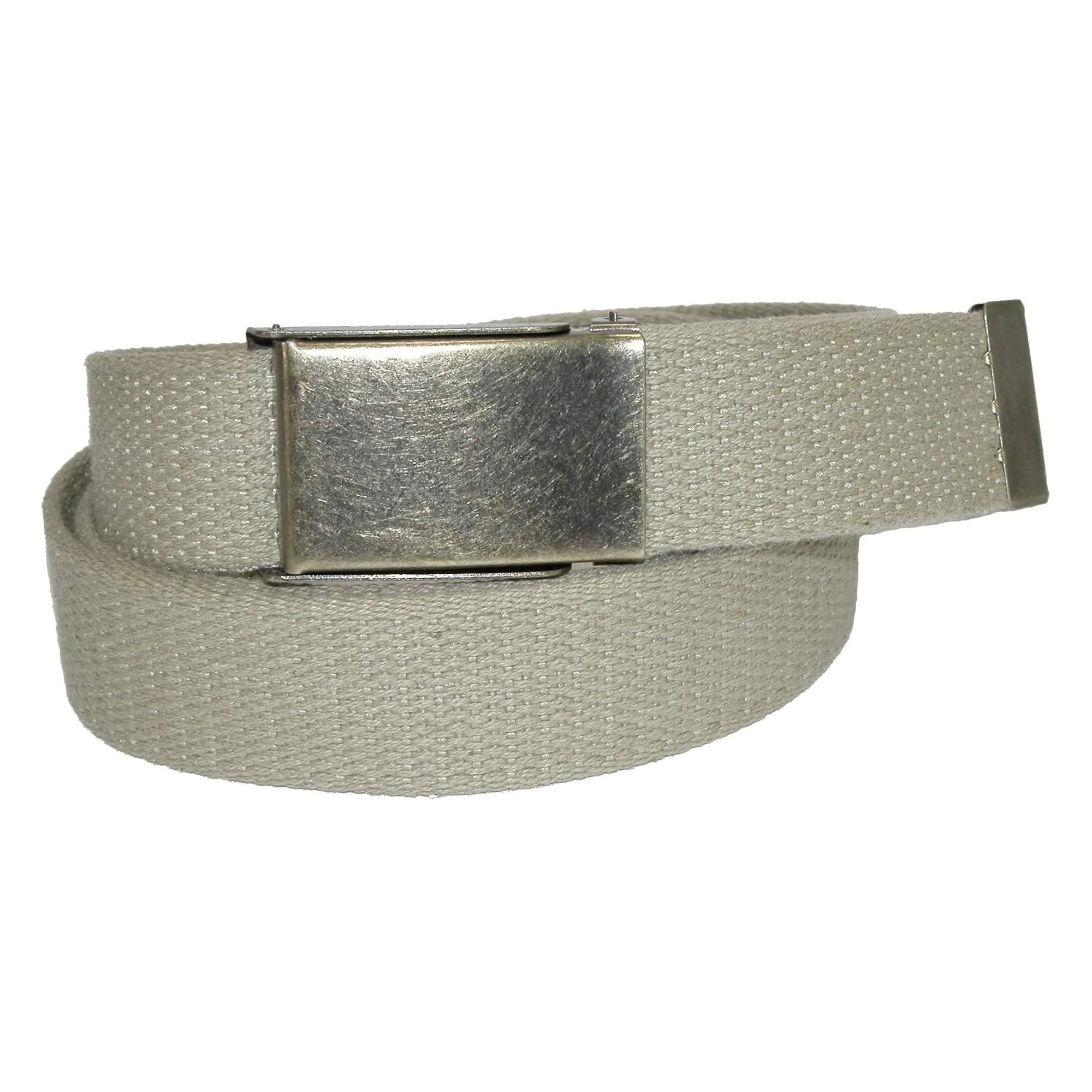 CTM® Men's Big & Tall Fabric Belt with Nickel Flip Top Buckle