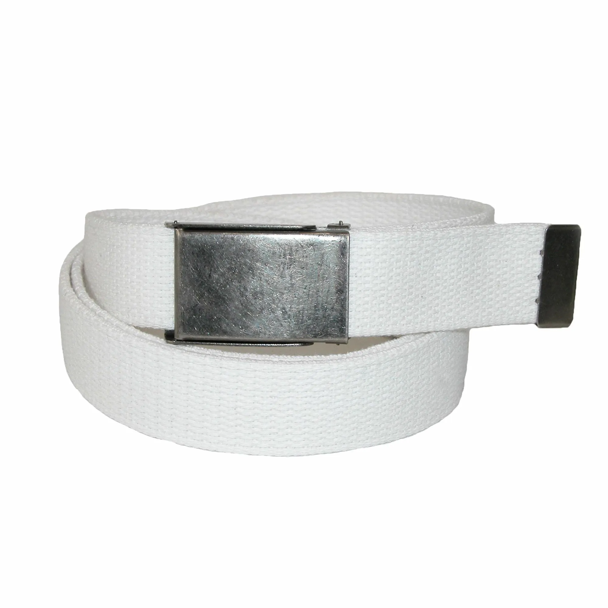 CTM® Men's Big & Tall Fabric Belt with Nickel Flip Top Buckle