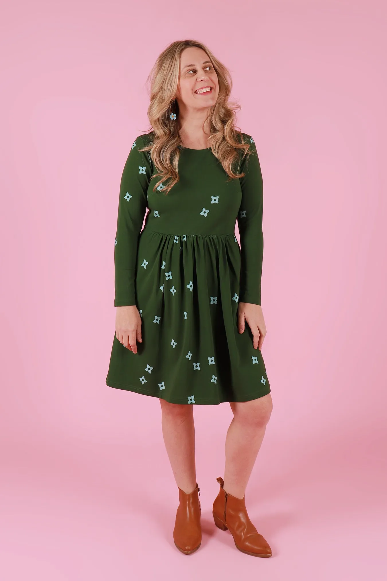 Edie Jersey Dress LS Star Daze