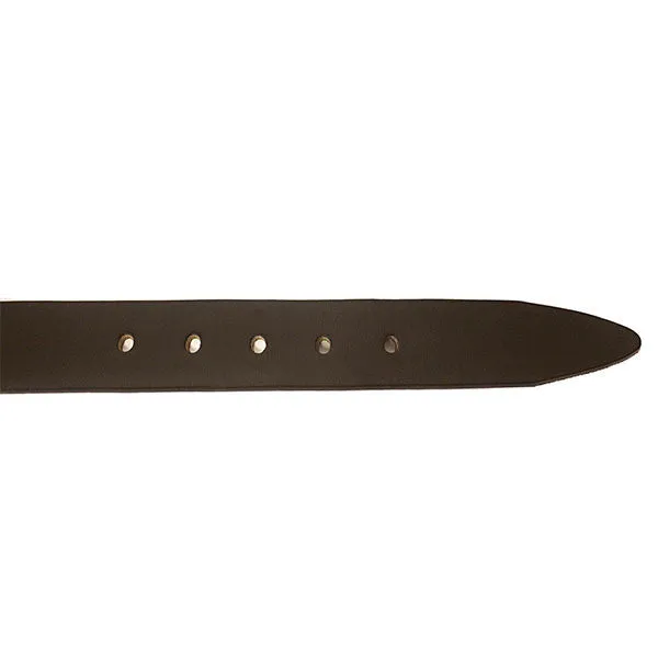 EDWIN - Mens Dark Brown Leather Dress Belt