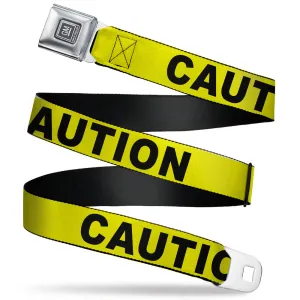 GM Logo Seatbelt Belt - Caution Tape