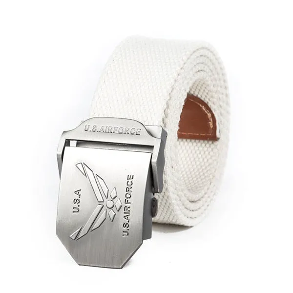 High Quality Fashion Casual USA Air Force Canvas Belt