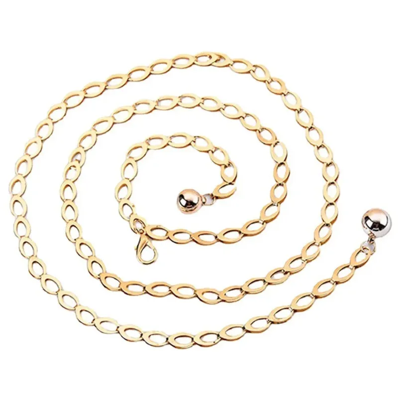 Hollow Out Fashion Waist Chain Belt with Metal Ball Charm