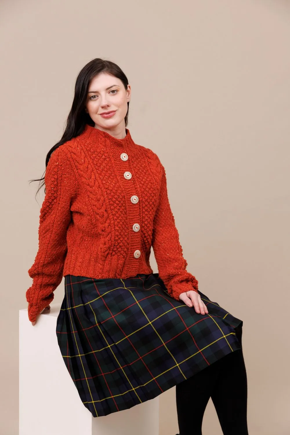 Hunting MacLeod 100% Worsted Wool Midi Kilt