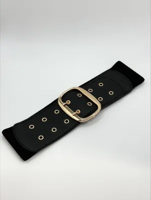 Kelly Chunky Black Stretch Waist Belt