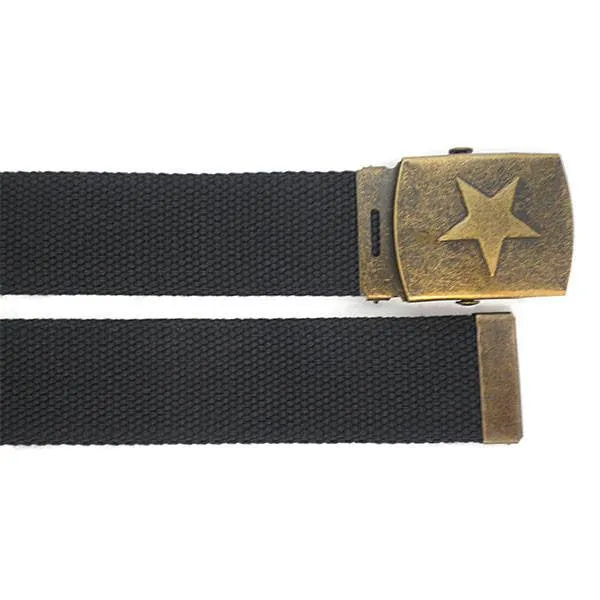 KELSO - Mens Black Webbing Belt