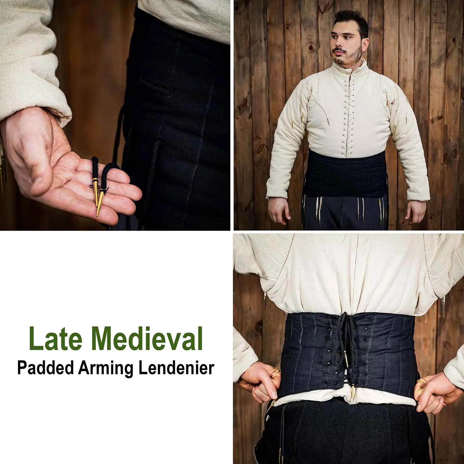 Medieval Padded Arming Broad Waist Belt Lendenier