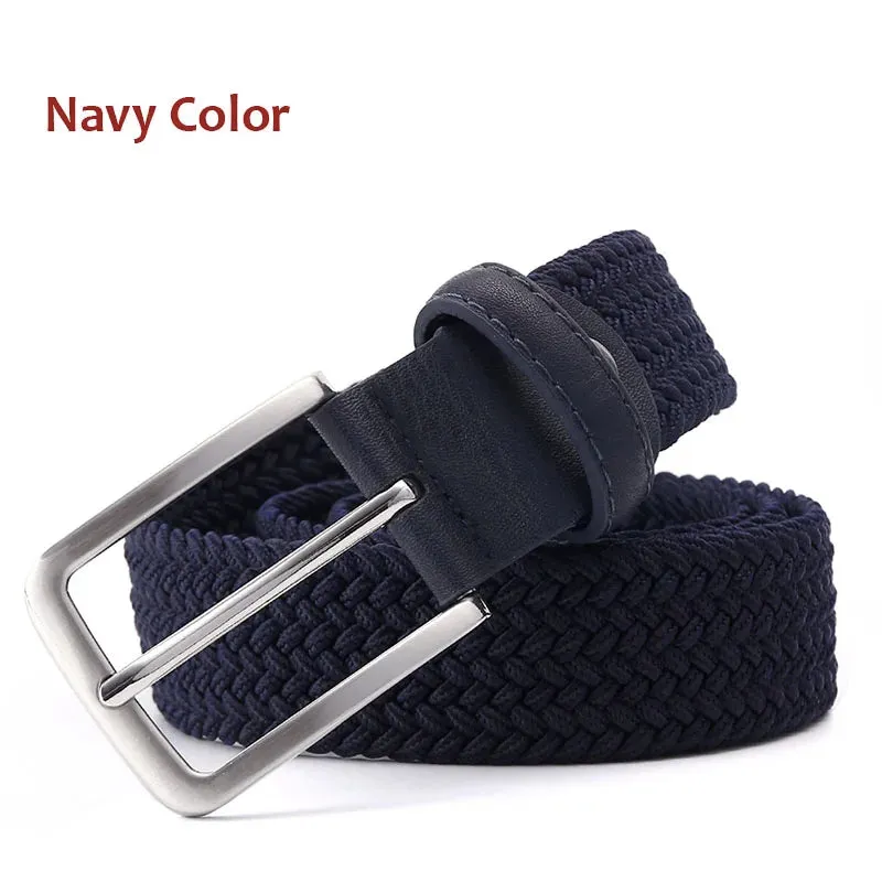 Men Elastic Belt Striped Women Stretch Belt For Unisex Knitted Braided Long Belt Extend 160 CM Belt Factory Directly Price