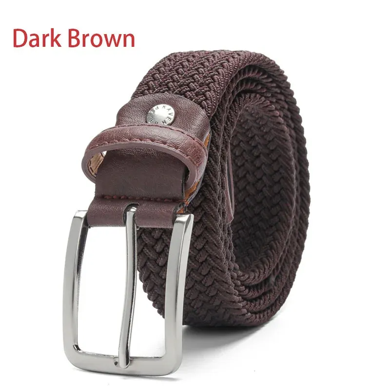 Men Elastic Belt Striped Women Stretch Belt For Unisex Knitted Braided Long Belt Extend 160 CM Belt Factory Directly Price