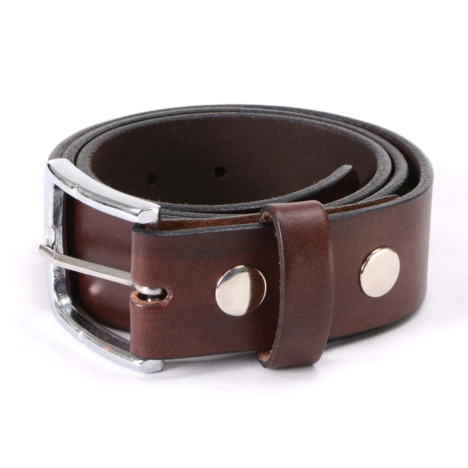 Milwaukee Leather MP7118 Men's Brown Premium Leather 1.5 Inch Wide Belt with Interchangeable Buckle