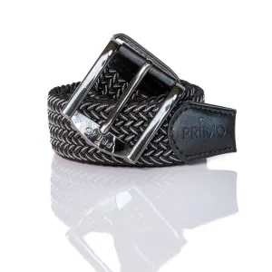 Primo Black & Gray Braided Stretch Belt