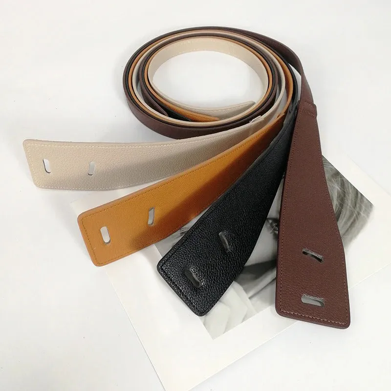 Soft Leather Chic Wide Coat Belt