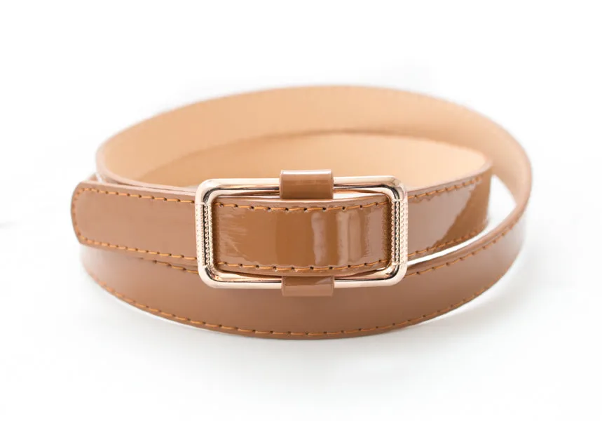 Spring Leather Skinny Belts