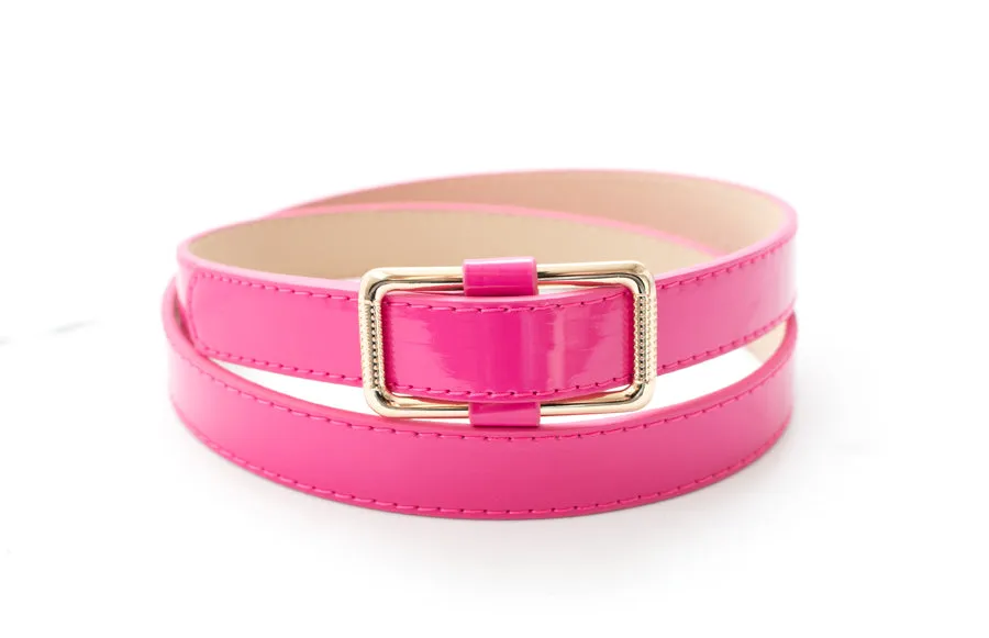 Spring Leather Skinny Belts