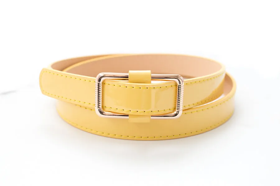 Spring Leather Skinny Belts