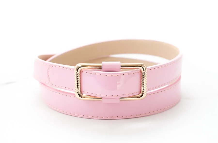 Spring Leather Skinny Belts