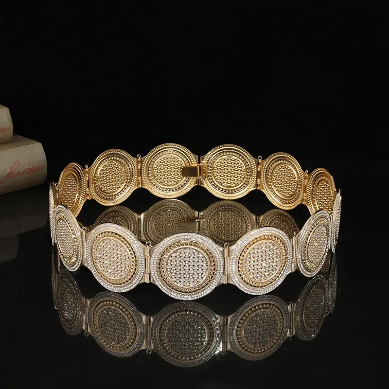 Stylish Moroccan Round Crystal Belt - Perfect for Weddings