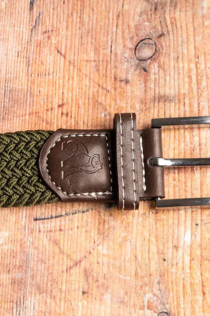 Swole Panda Khaki Green Woven Belt