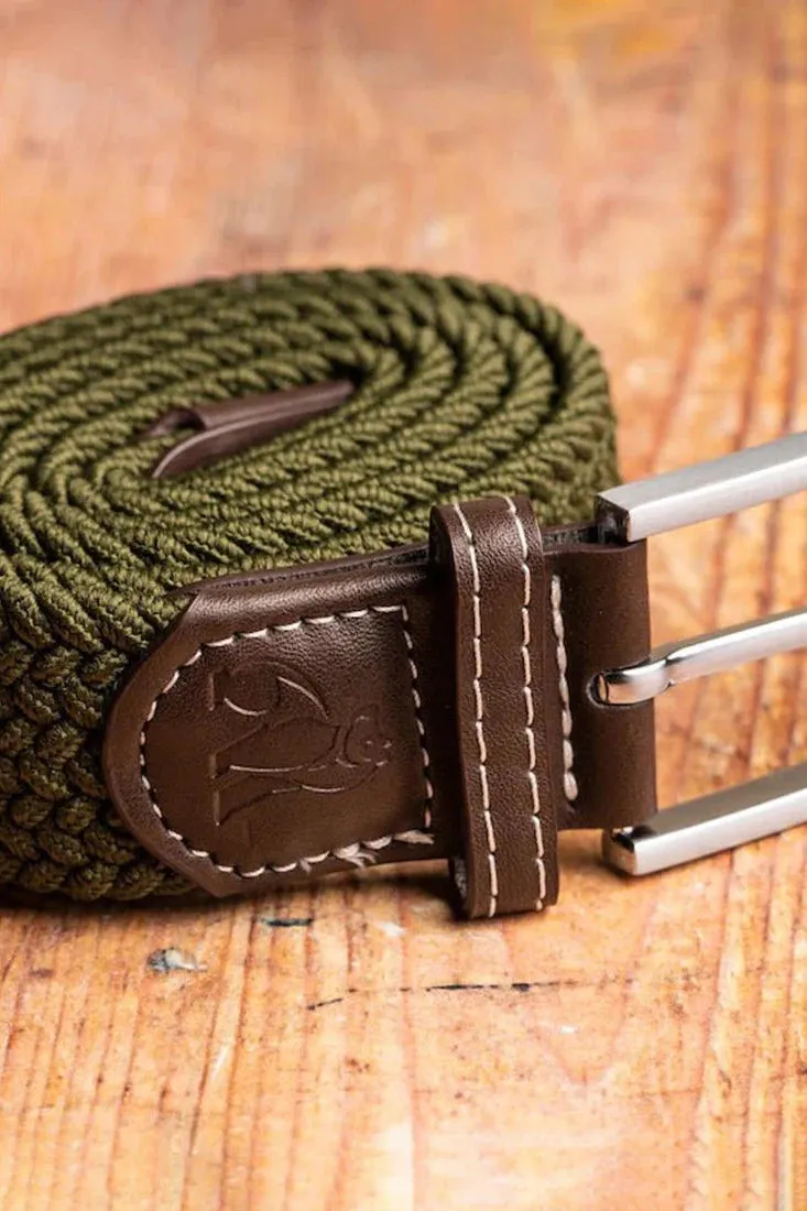 Swole Panda Khaki Green Woven Belt