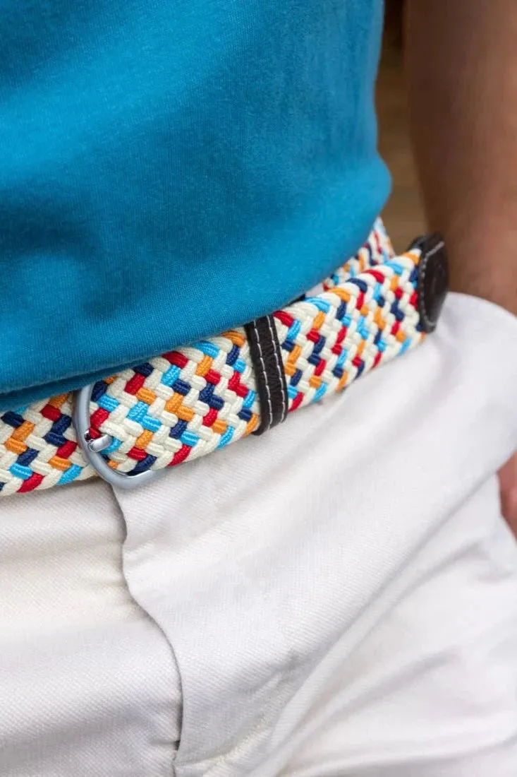 Swole Panda Multi Colour Zigzag Woven Belt