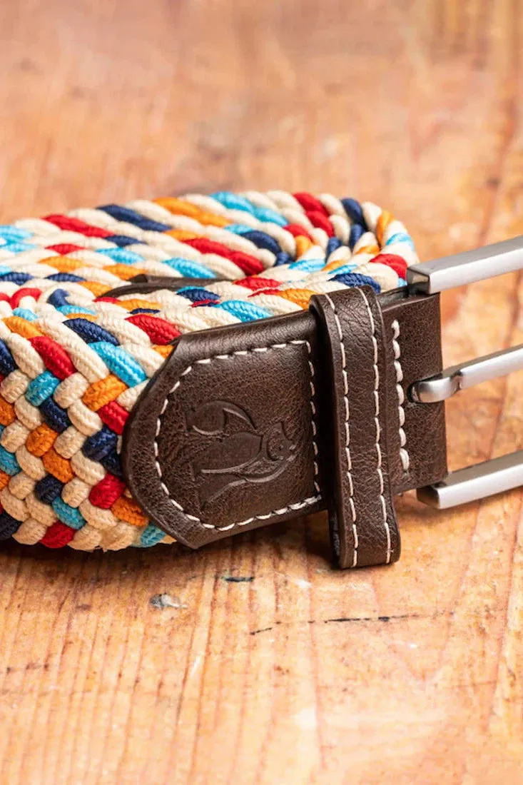 Swole Panda Multi Colour Zigzag Woven Belt