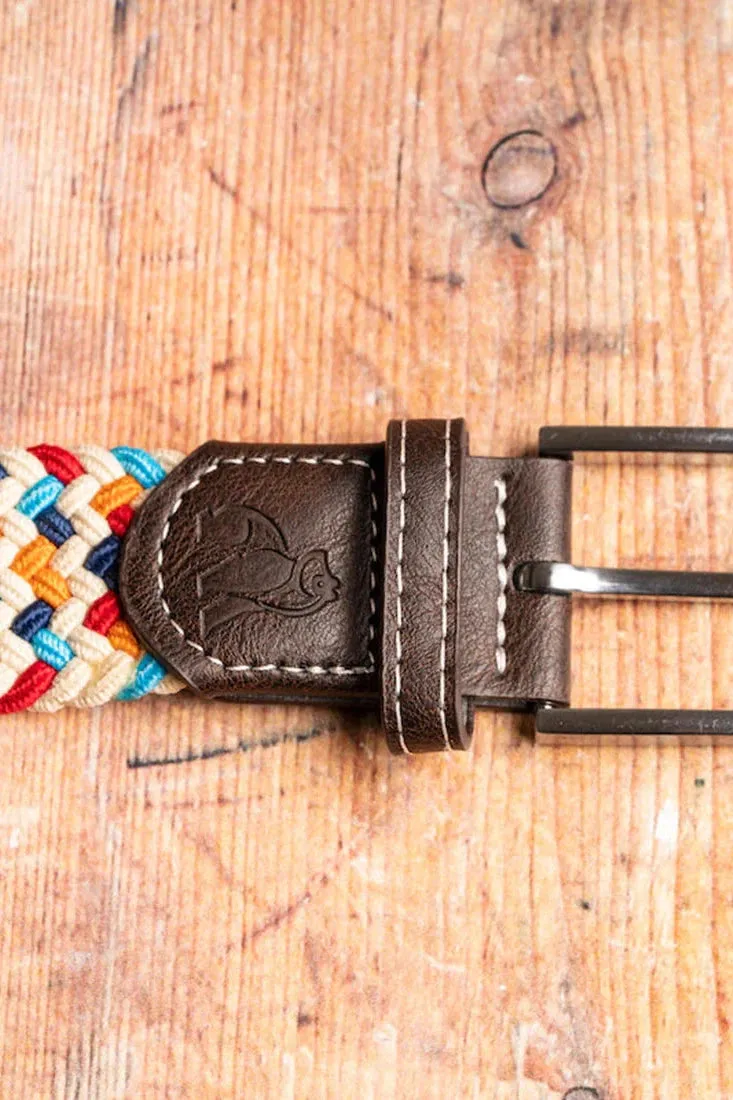 Swole Panda Multi Colour Zigzag Woven Belt