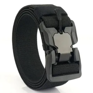 Tactical Belt Magnetic Buckle Quick Release Elastic Belt Casual Nylon Tooling Training Belt Men's Trousers Belt