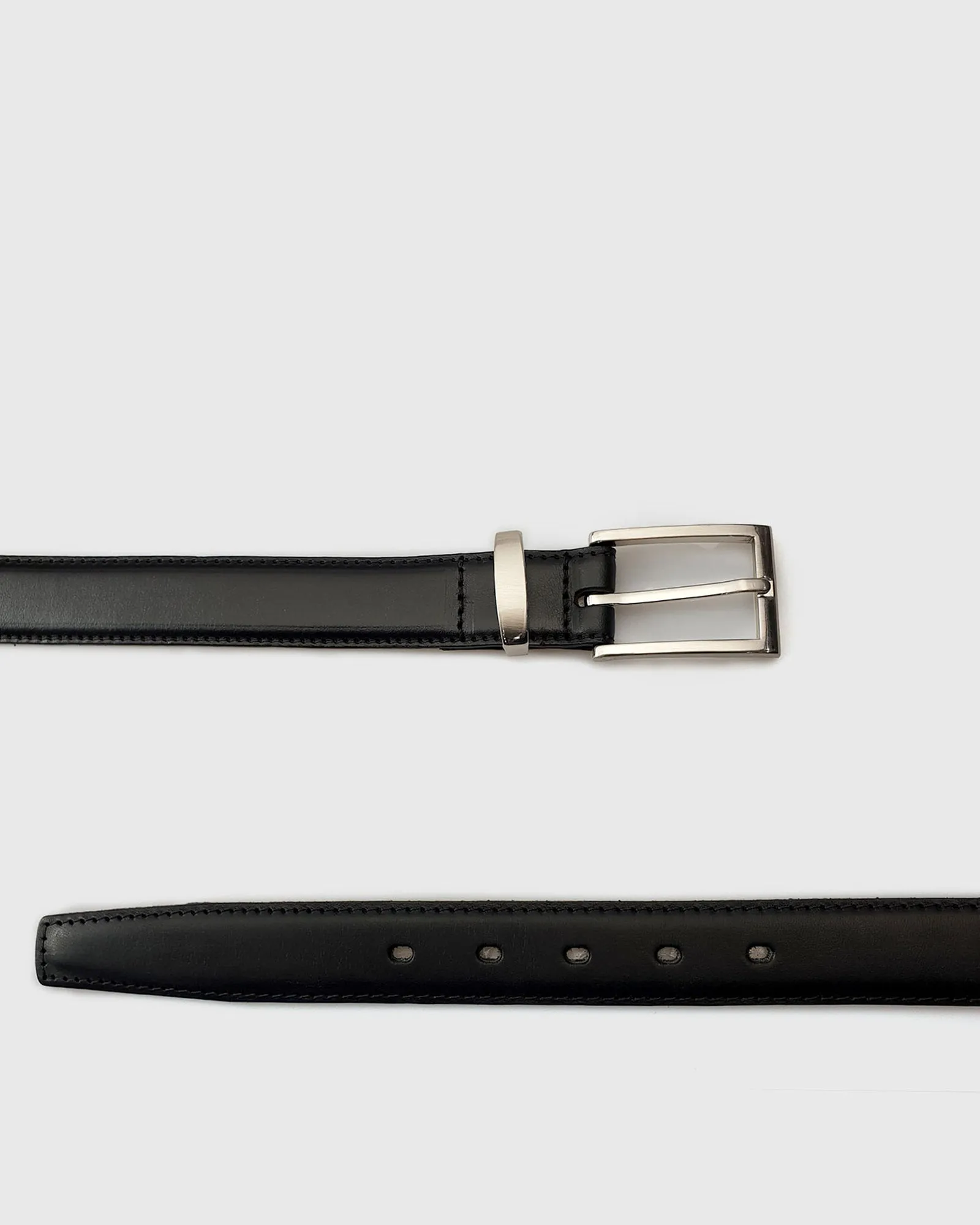 VINCENT& FRANKS / ROUGE 609B ITA BLACK LEATHER BELT