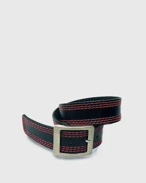 VINCENT& FRANKS / ROUGE 693 ITA ST BLACK LEATHER BELT