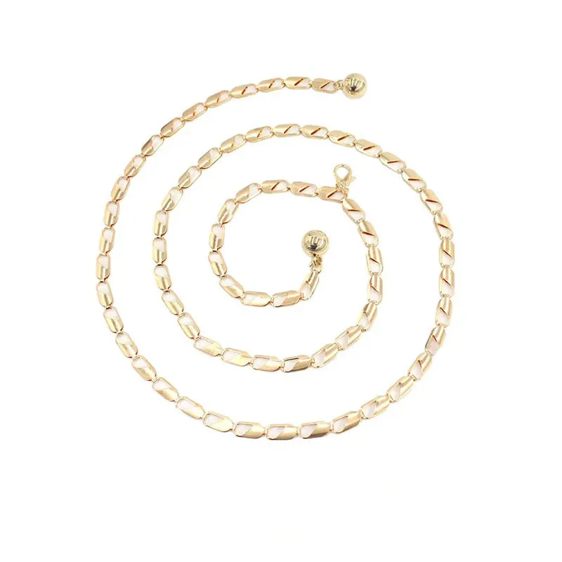 Women's Circle Metal Waist Chain Belt for Dress