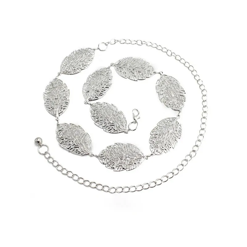 Women's Circle Metal Waist Chain Belt for Dress